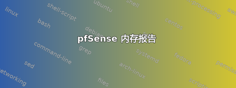 pfSense 内存报告