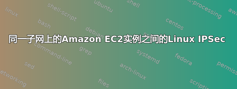 同一子网上的Amazon EC2实例之间的Linux IPSec