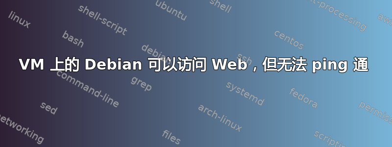 VM 上的 Debian 可以访问 Web，但无法 ping 通