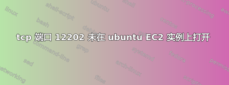 tcp 端口 12202 未在 ubuntu EC2 实例上打开