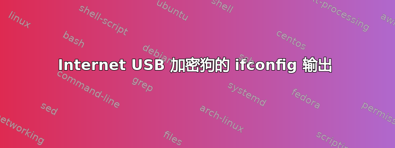 Internet USB 加密狗的 ifconfig 输出