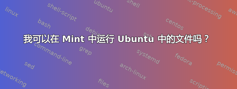 我可以在 Mint 中运行 Ubuntu 中的文件吗？