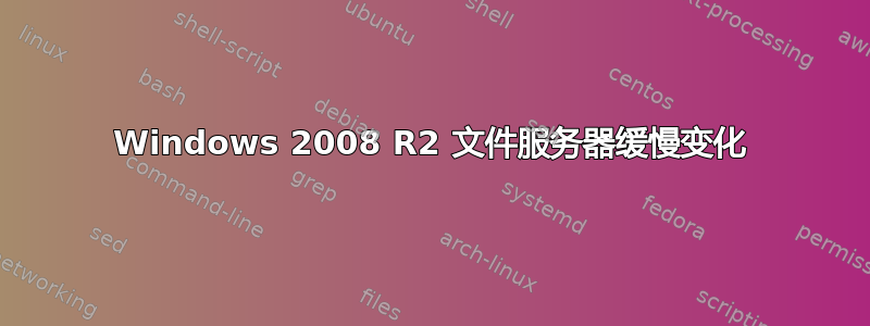 Windows 2008 R2 文件服务器缓慢变化