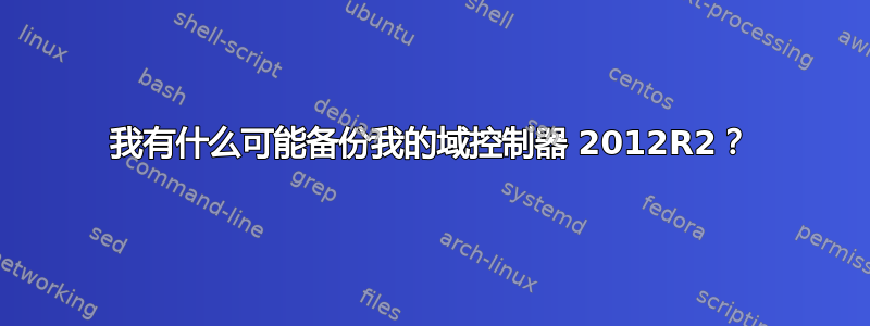 我有什么可能备份我的域控制器 2012R2？