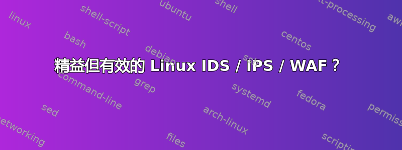 精益但有效的 Linux IDS / IPS / WAF？