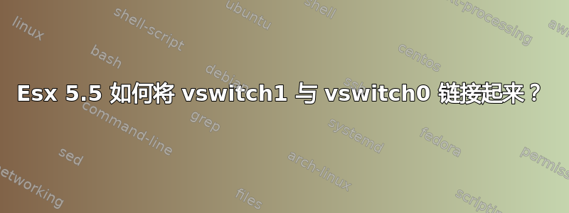 Esx 5.5 如何将 vswitch1 与 vswitch0 链接起来？