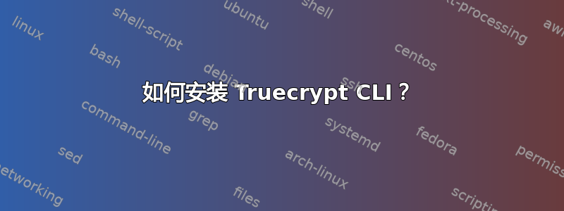 如何安装 Truecrypt CLI？