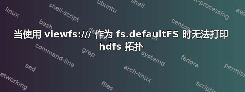 当使用 viewfs:/// 作为 fs.defaultFS 时无法打印 hdfs 拓扑