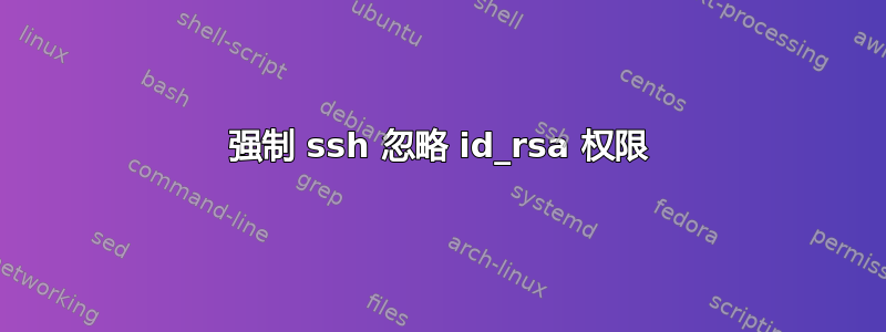 强制 ssh 忽略 id_rsa 权限