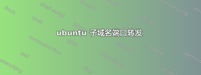 ubuntu 子域名端口转发