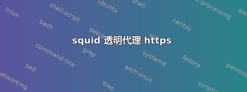 squid 透明代理 https