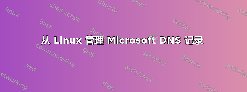 从 Linux 管理 Microsoft DNS 记录