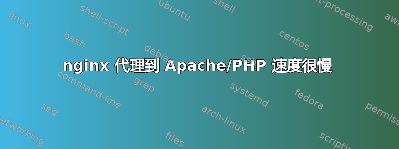 nginx 代理到 Apache/PHP 速度很慢