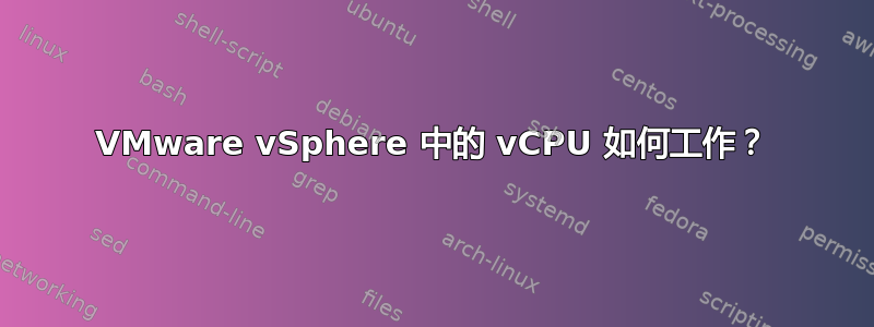 VMware vSphere 中的 vCPU 如何工作？