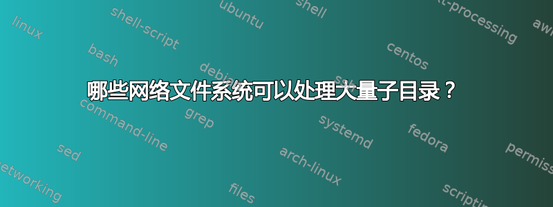 哪些网络文件系统可以处理大量子目录？