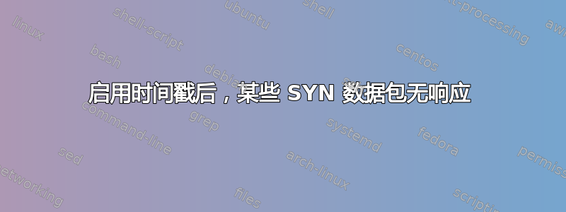 启用时间戳后，某些 SYN 数据包无响应