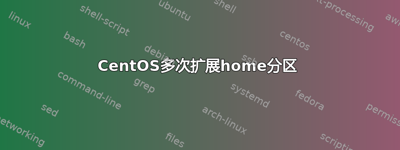 CentOS多次扩展home分区