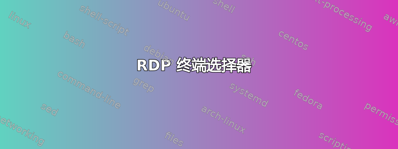 RDP 终端选择器 