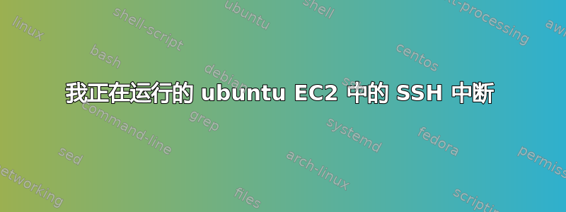 我正在运行的 ubuntu EC2 中的 SSH 中断