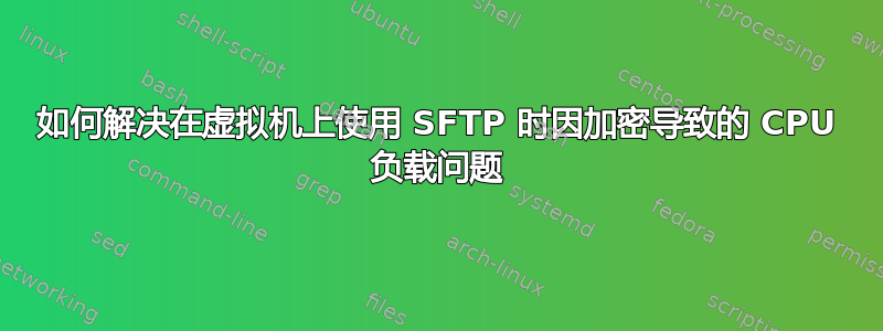 如何解决在虚拟机上使用 SFTP 时因加密导致的 CPU 负载问题