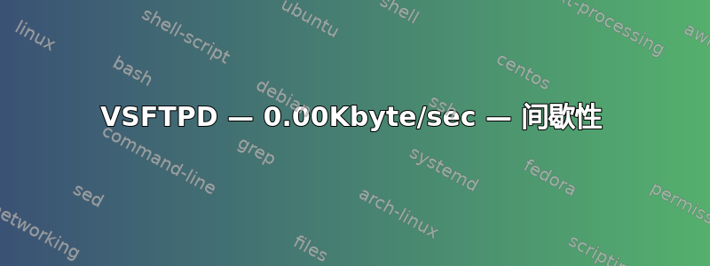 VSFTPD — 0.00Kbyte/sec — 间歇性