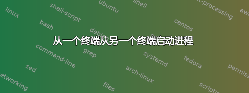 从一个终端从另一个终端启动进程