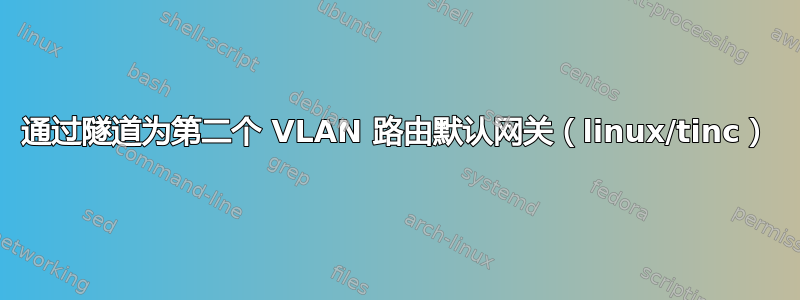 通过隧道为第二个 VLAN 路由默认网关（linux/tinc）