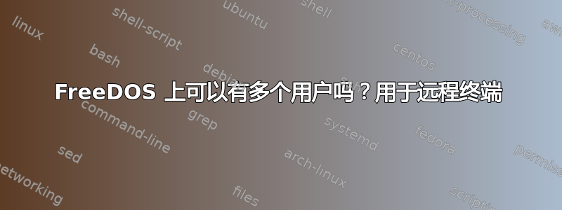 FreeDOS 上可以有多个用户吗？用于远程终端