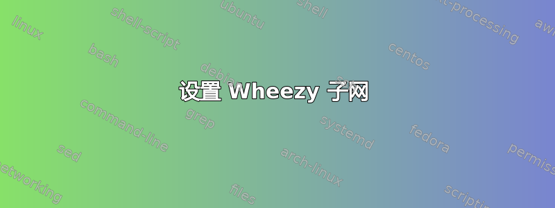 设置 Wheezy 子网