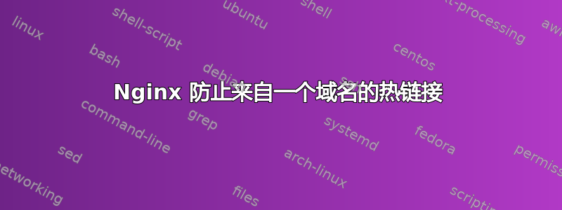 Nginx 防止来自一个域名的热链接