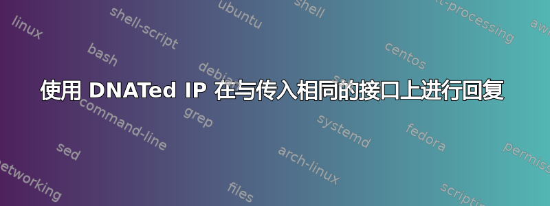 使用 DNATed IP 在与传入相同的接口上进行回复