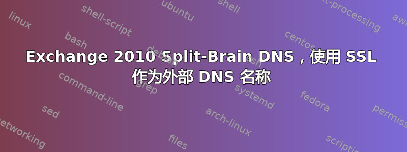 Exchange 2010 Split-Brain DNS，使用 SSL 作为外部 DNS 名称