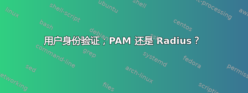 用户身份验证；PAM 还是 Radius？