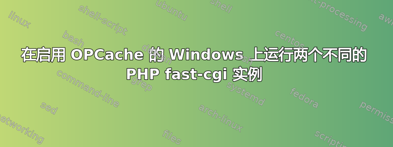 在启用 OPCache 的 Windows 上运行两个不同的 PHP fast-cgi 实例