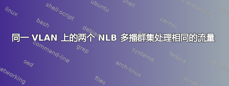 同一 VLAN 上的两个 NLB 多播群集处理相同的流量