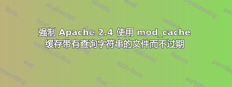 强制 Apache 2.4 使用 mod_cache 缓存带有查询字符串的文件而不过期