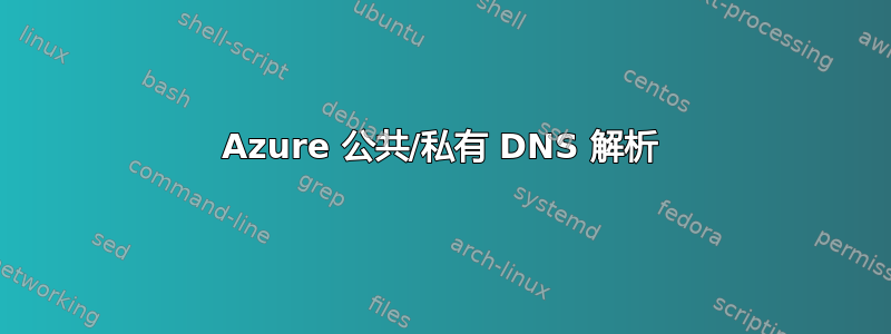 Azure 公共/私有 DNS 解析