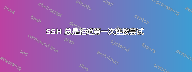 SSH 总是拒绝第一次连接尝试