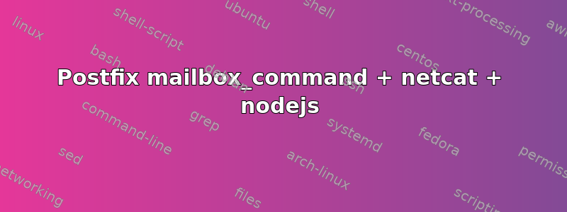 Postfix mailbox_command + netcat + nodejs