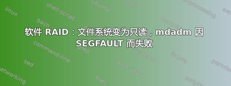 软件 RAID：文件系统变为只读，mdadm 因 SEGFAULT 而失败