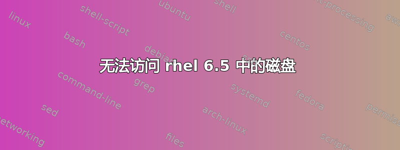 无法访问 rhel 6.5 中的磁盘