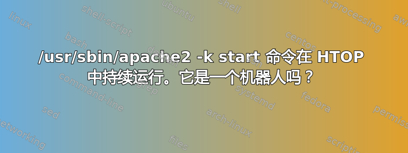 /usr/sbin/apache2 -k start 命令在 HTOP 中持续运行。它是一个机器人吗？