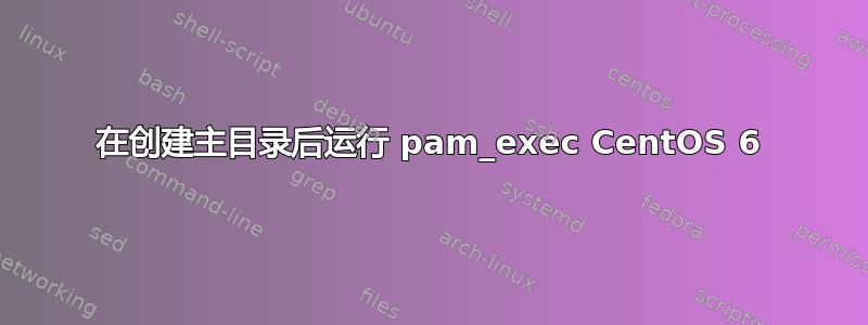 在创建主目录后运行 pam_exec CentOS 6