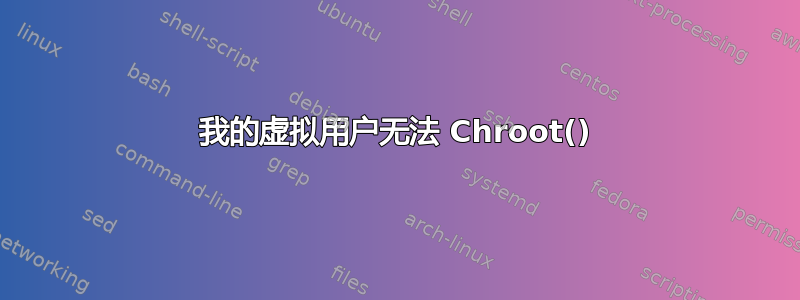 我的虚拟用户无法 Chroot()