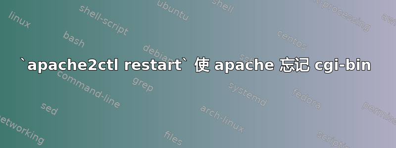 `apache2ctl restart` 使 apache 忘记 cgi-bin