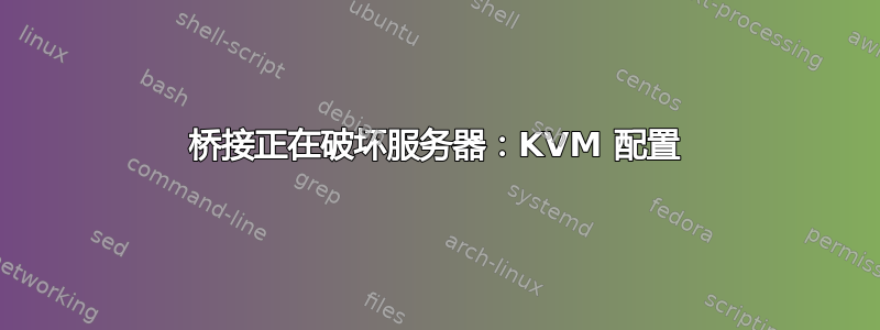 桥接正在破坏服务器：KVM 配置