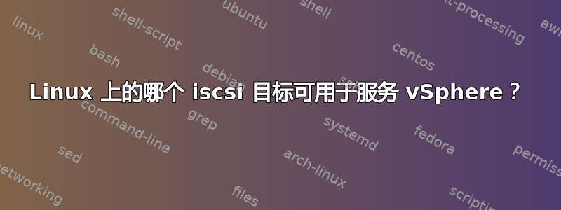 Linux 上的哪个 iscsi 目标可用于服务 vSphere？