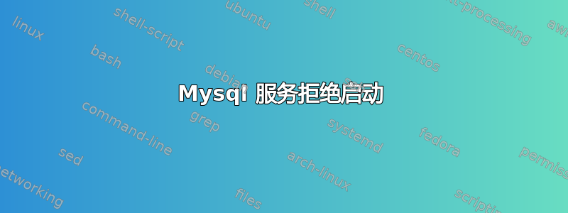 Mysql 服务拒绝启动