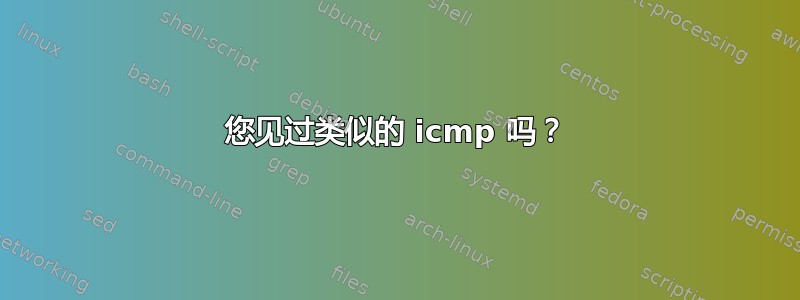 您见过类似的 icmp 吗？