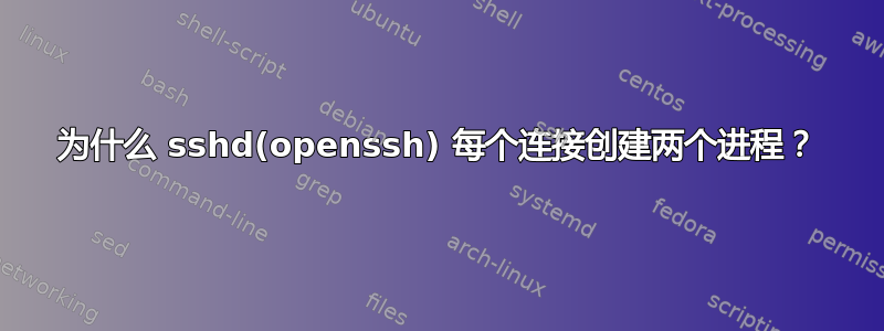 为什么 sshd(openssh) 每个连接创建两个进程？